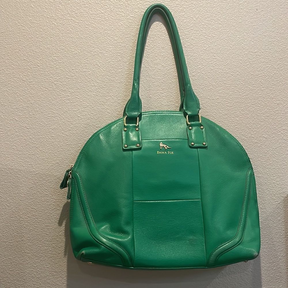 Emma Fox Super Large Leather Tote Shoulder Purse - Picture 2 of 13